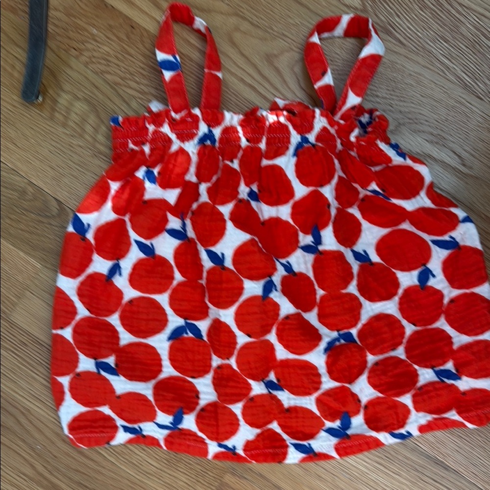 Hanna Andersson Red Apple Print Tank Top